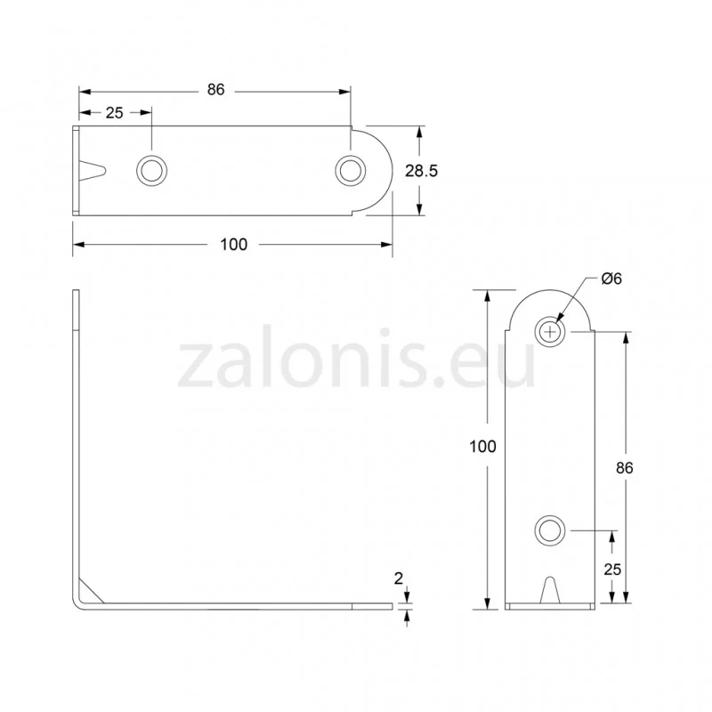 ΓΩΝΙΑ 100x100x28 / ΓΑΛΒΑΝΙΖΕ ΜΕΤΑΛΛΙΚΕΣ ΓΩΝΙΕΣ ΕΠΙΠΛΩΝ